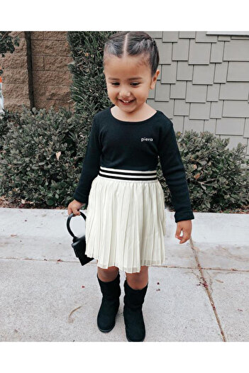 By Piera Pleated Chiffon Kids Skirt 0933
