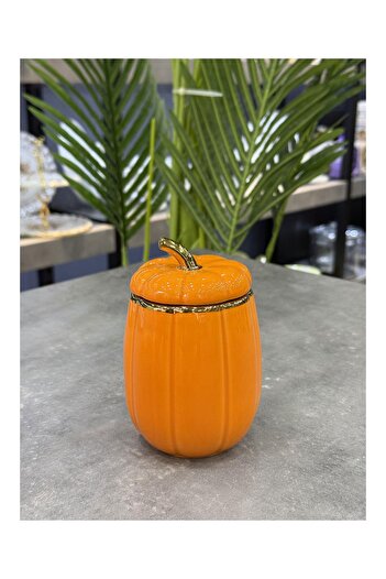 ACAR Porcelain Luxury Pumpkin Orange Small Spice Jar