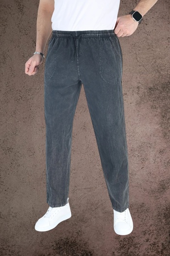 BİRBEYSTORE Unisex Comfortable Fit Hambez, Large Size Summer Linen Trousers and Sweatpants with Elastic Waist