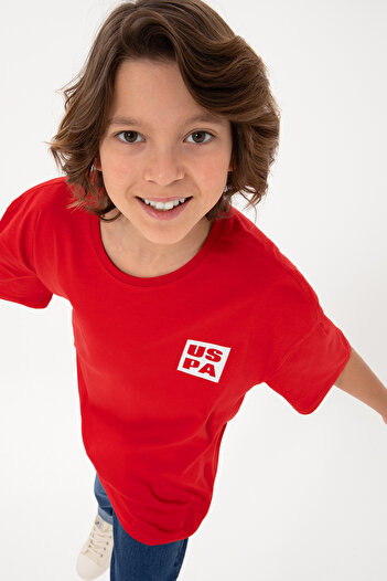 U.S. Polo Assn. Erkek Çocuk Kırmızı Basic Tişört 50295447-VR030