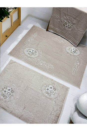 AYHANHOME 3D Embroidered 3-Piece Floor Mat Set