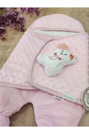 Tomuycuk Bebek Dış Kundak Battaniyesi Hastane Çıkışı Kundak Topçikli Oyuncaklı Uyku Tulumu Bebek Mont