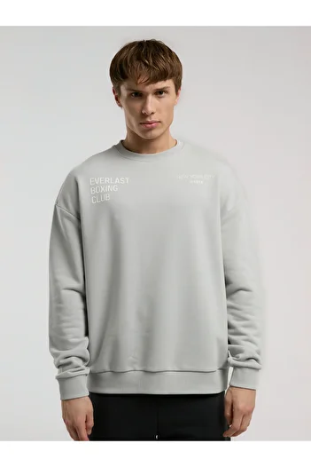 EVERLAST Boxing Club Light Gray Men's Sweatshirt