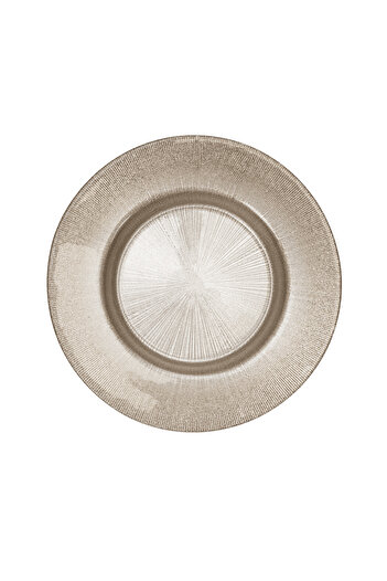 Cesiro Gold Glass Deep Plate, 21 cm