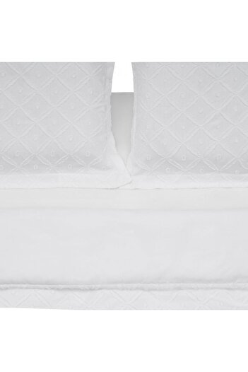 Heinner Home Tufted Microfiber King size Bed set White