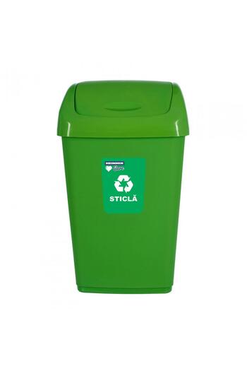 Heinner Care RECYCLING SWING BIN ECO, 35 L, GREEN