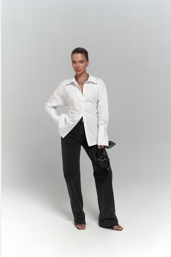 MAİ COLLECTİON Novers Rope Detail White Shirt