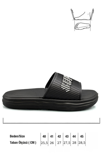 sermoda Super Eva Men's Slippers - Beach Sink - Light Black White