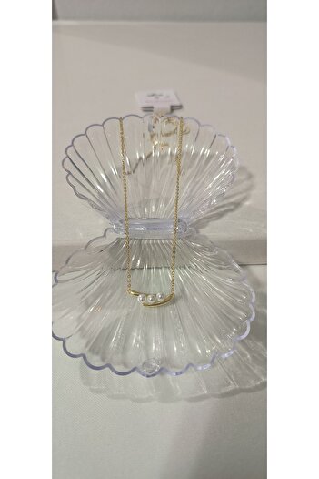 xUPING Vip Minimal 3 İncili Mix Model Kolye Kararmaz 14K Rengindedir 47 +5cm