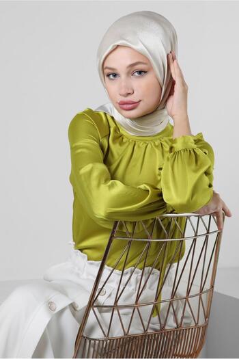 Alvina SATIN TUNIC WITH BINDING DETAIL ON CUFFS 43526