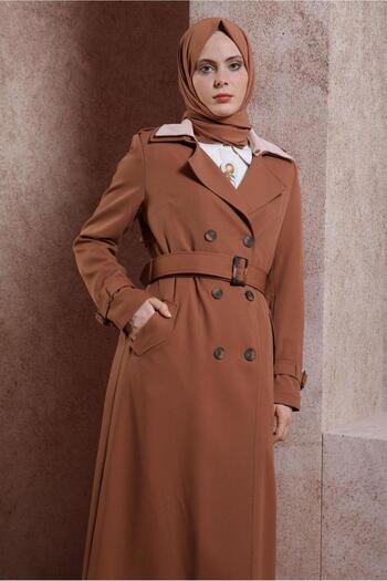 Alvina CRUVASE COLLAR BELTED TRENCH COAT 10862