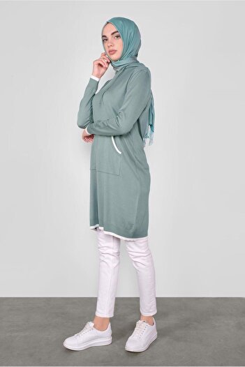 Alvina Hooded Pocket Knitwear Tunic 41061