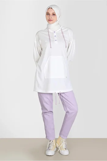 Alvina Hooded Snap-On Tracksuit Tunic - 42651