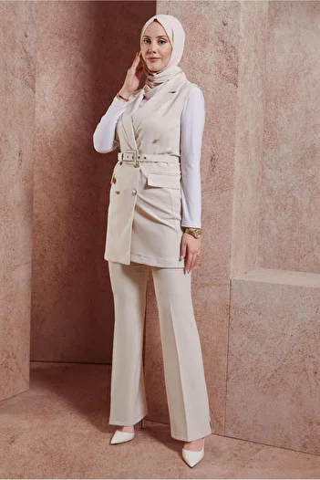 Alvina BELTED VESTED PANT SET 44454