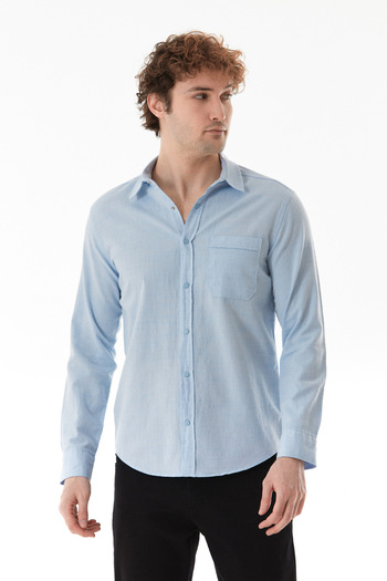 Fulla Moda Basic Pocket Snap Shirt