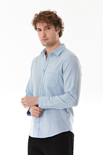 Fulla Moda Basic Pocket Snap Shirt