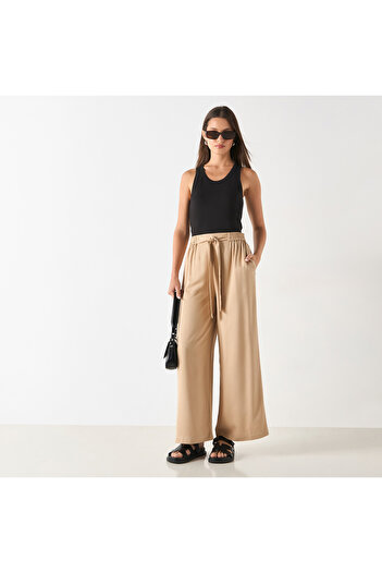 FAV Wide Leg Pants with Flexi Waist and Pockets