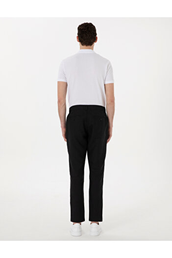Pierre Cardin Siyah Carrot Fit %100 Keten Kanvas Pantolon 50301811-VR046