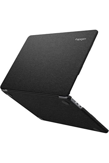 Spigen غطاء حماية Urban Fit مصمم لجهاز MacBook Air مقاس 13 بوصة 2024 M3 - أسود
