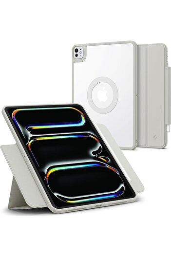 Spigen جراب Spigen Air Skin Pro OneTap لجهاز iPad Pro مقاس 13 بوصة (2024) M4 Magnetic Folio Full Cover - رمادي