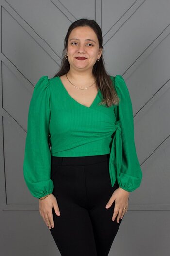 Truva XXL Large Size Front Tie Blouse