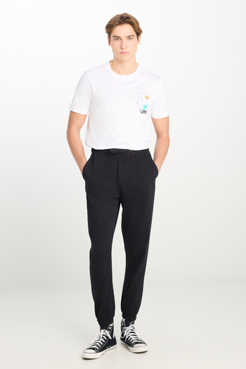 Lee Regular Fit Regular Cut Ribbed Leg Anthracite Jogger Trousers