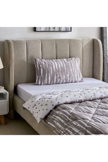 Home Box Madrid Glint 2-Piece Microfiber Reversible Twin Comforter Set 160x220 cm