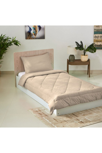 Home Box Ballina 2-Piece Solid Cotton Twin Comforter Set 160x220 cm