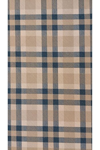 gonk Round, Plaid, Duck (Liquid Pusher, Stain Proof) Fabric, Tablecloth