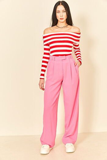 EYYE Red White Madonna Collar Body