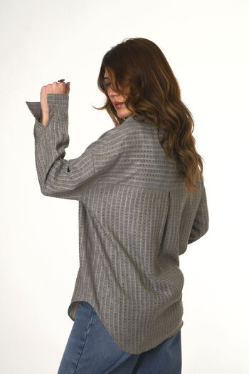 ABBRA Women's Linen Bead Detailed Shirt