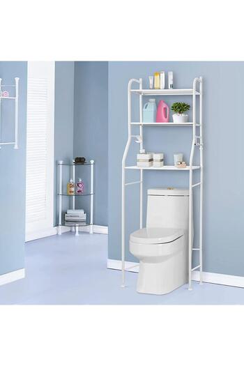 Generic Bathroom Storage and Organization Shelves with 3 Shelves || White
