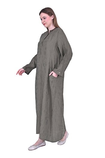 Invee Invee 7026 Modal Dress with Pockets - Khaki