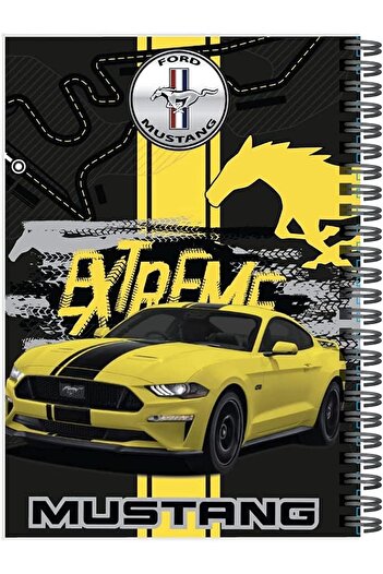 Rainbow Max MUSTANG A5 Spiral Notebook Journal, Wirebound Ruled Sketch Book Notepad Diary Memo Plann