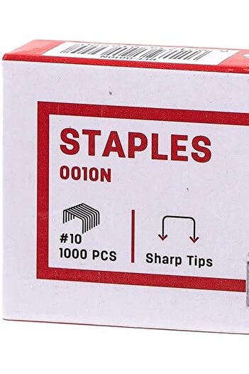 Deli E0010N Staples Box No.10, 20 Pieces, Silver