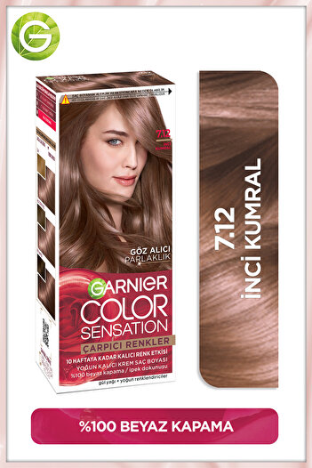 Garnier Çarpıcı Renkler, 7.12 İnci Kumral, Kalıcı Krem Saç Boyası, Demikit