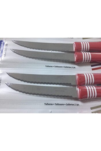 TRAMONTINA Since 1911, Made In Brazil - Cor&cor 2 Pieces Steak Knife Set With Stainless Steel Blade