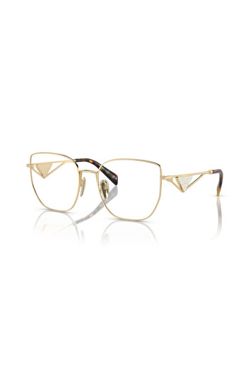 Prada Woman Butterfly Eyeglasses- Pr A54vd - Lense Size:55mm - Pale Gold