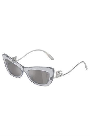 Dolce&Gabbana Dolce & Gabbana Woman Cat Eye Sunglasses- Dg 4467b - Lense Size:55mm - Transparent Grey