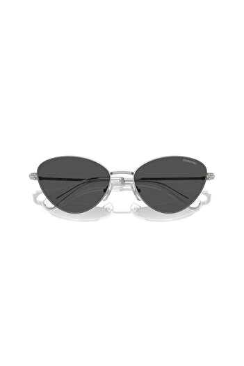 Swarovski Woman Cat Eye Sunglasses- Sk 7014 - Lense Size:58mm - Silver