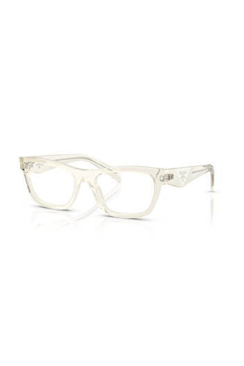 Prada Woman Butterfly Eyeglasses- Pr B01v - Lense Size:52mm - Transparent Champagne