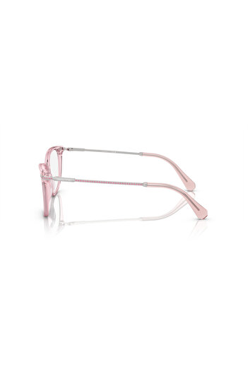 Swarovski Woman Square Eyeglasses- Sk 2010 - Lense Size:52mm - Trasparent Rose