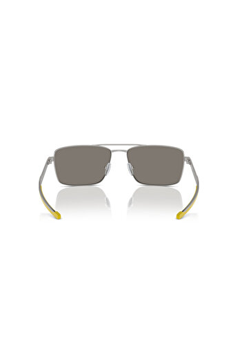 Scuderia Ferrari Ferrari Scuderia Man Rectangle Sunglasses- Fr 5001 - Lense Size:60mm - Brushed Silver