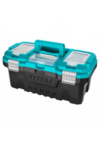 TOTAL Hand Toolbox Plastic with Tray Organiser 20"