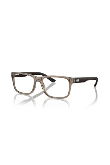 Armani Exchange Man Square Eyeglasses- Ax 3016 - Lense Size:53mm - Shiny Transparent Brown