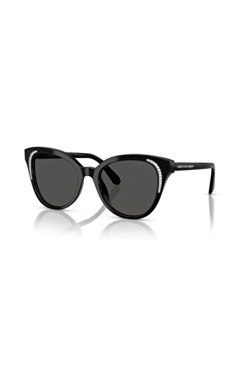 Swarovski Woman Butterfly Sunglasses- Sk 6031 - Lense Size:53mm - Black