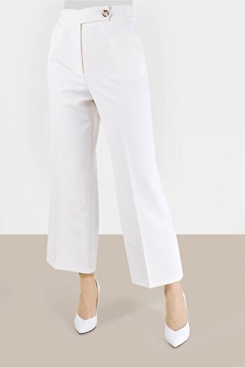 Alvina BUTTONED WAIST WIDE LEG PANTS 70300