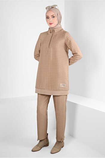 Alvina QUILTED PATTERNED PANT SUIT 44361