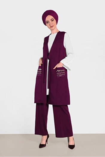 Alvina 4437 Model Embroidered Double Tunic