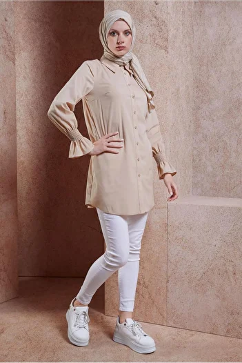 Alvina 44581 Model Shirt Collar Hijab Tunic